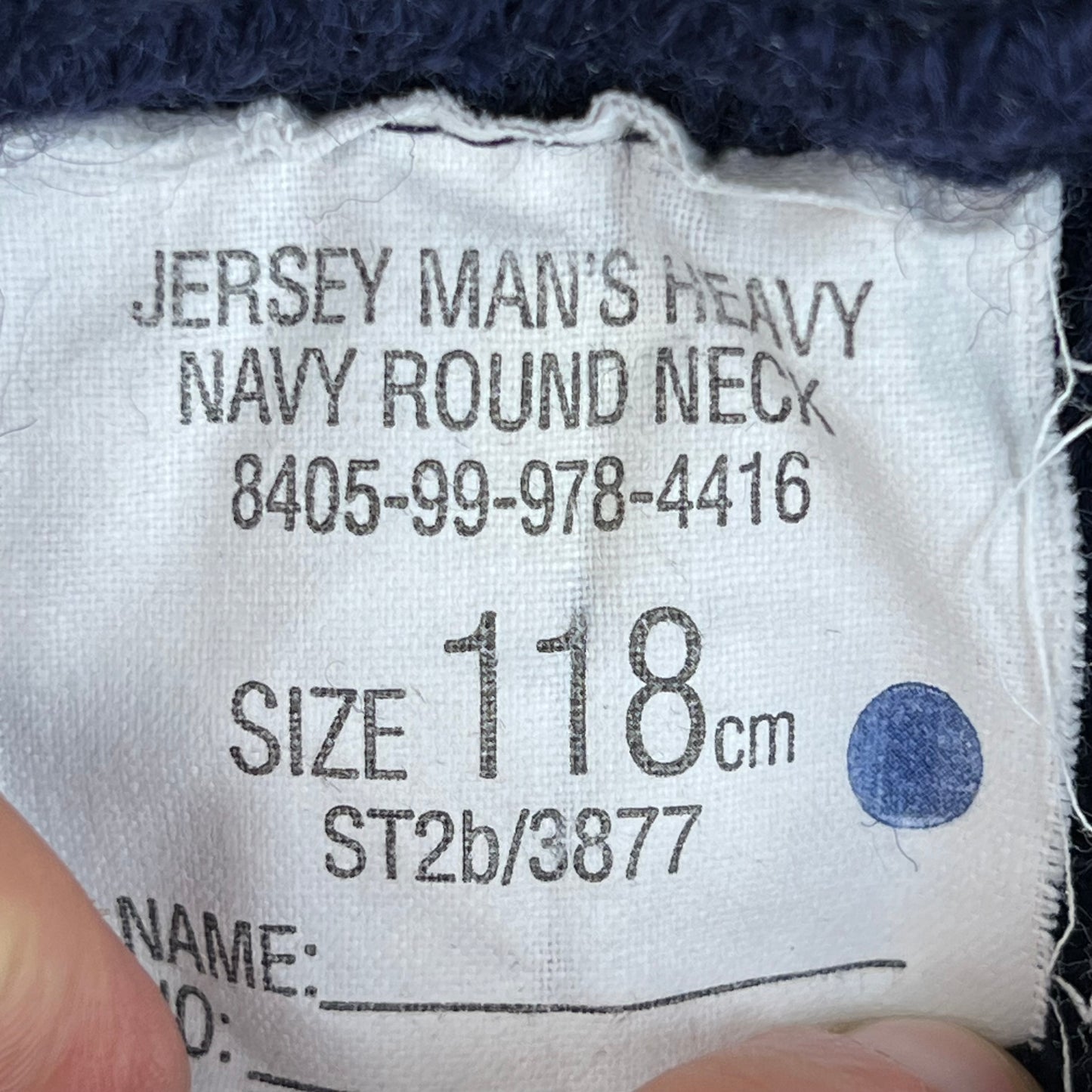 British Royal Navy Wool Crew Neck Pullover Jersey Jumper - Large