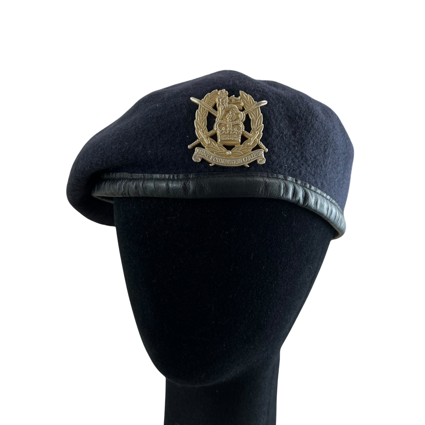 British Army Navy Beret w/ Badge - Army Foundation College - Medium 57cm