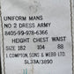 British Army 1980 Pattern No. 2 Olive Green Dress Jacket - Army Air Corps - Medium 182/104