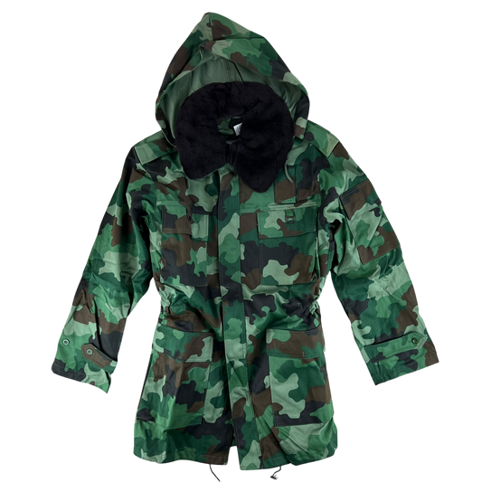 Serbian Army M93 Oak Leaf Camouflage Parka w/ Thermal Liner - Medium 178/100