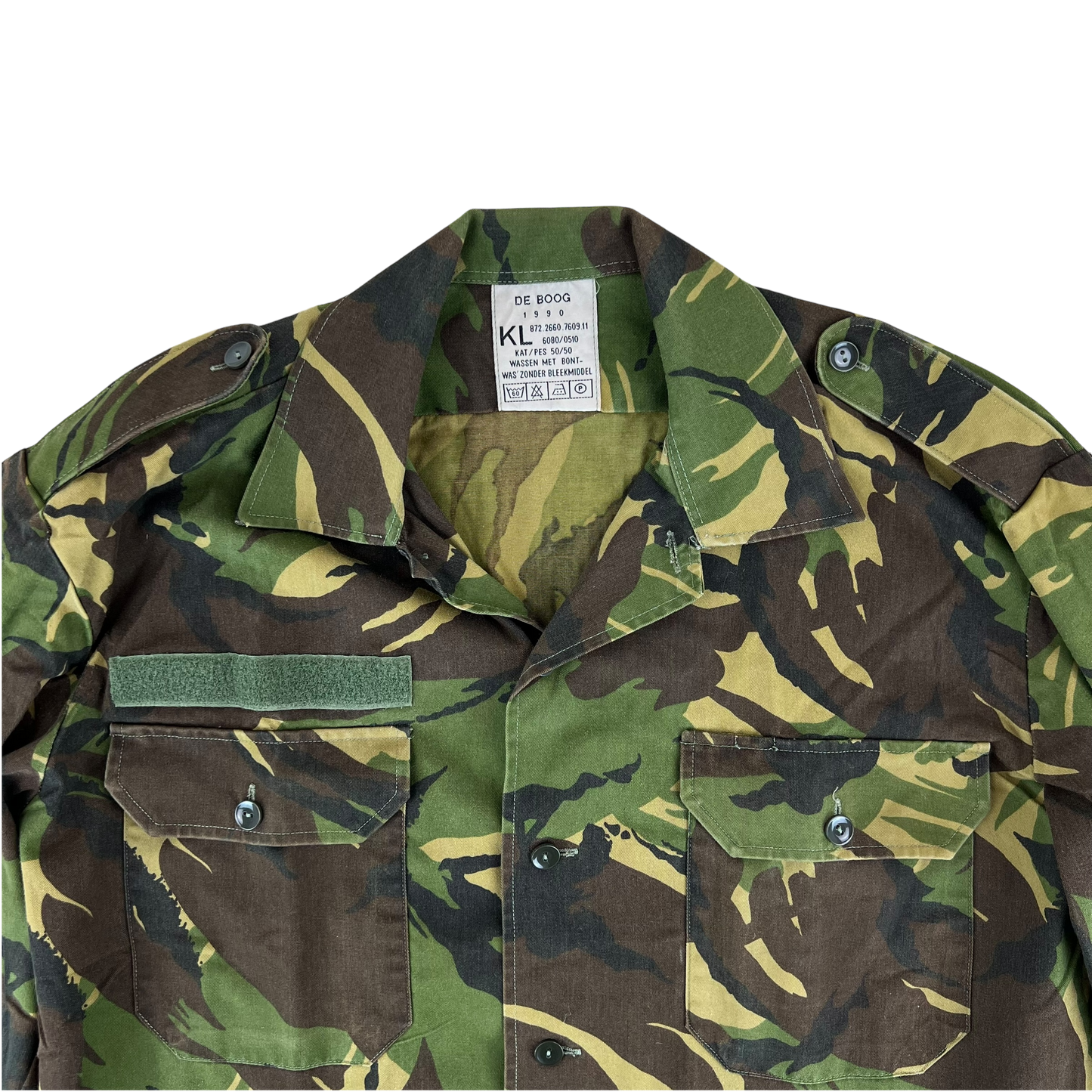 Dutch Army Field Shirt DPM Woodland Camouflage Long Sleeve - Large