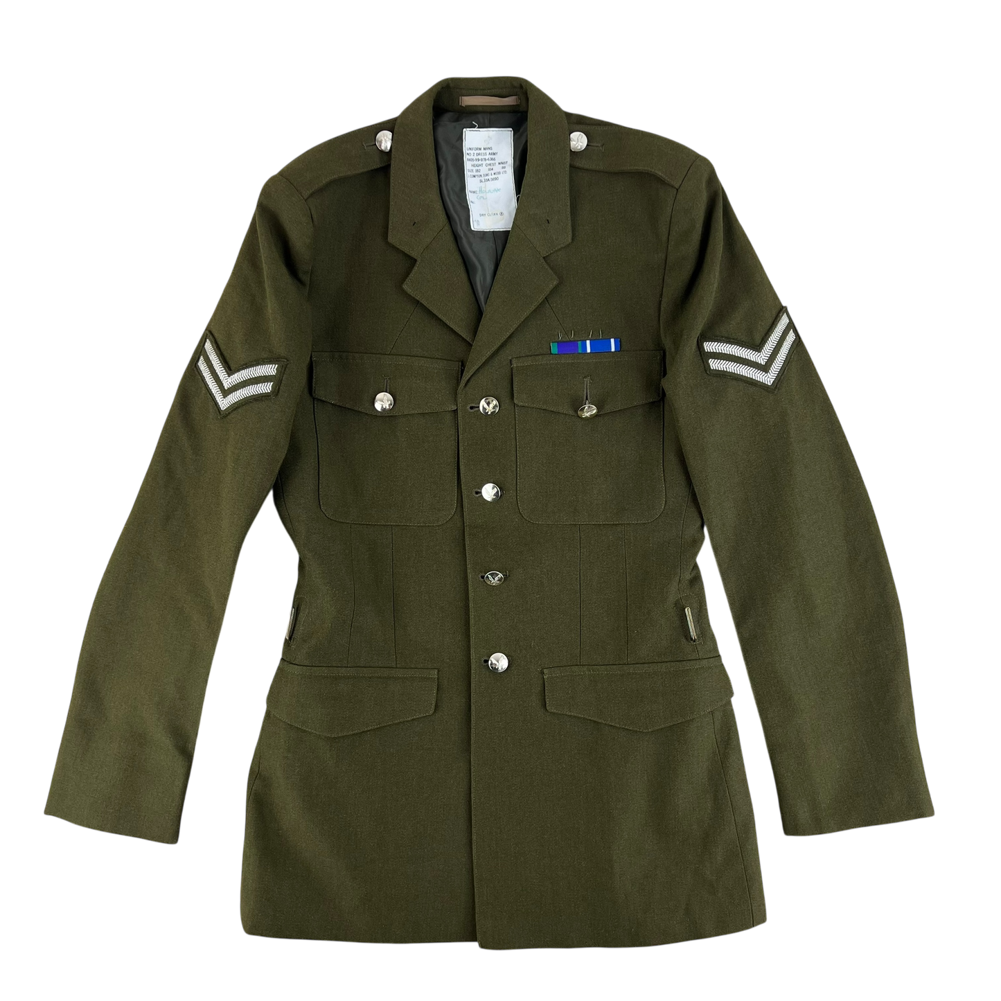 British Army 1980 Pattern No. 2 Olive Green Dress Jacket - Army Air Corps - Medium 182/104