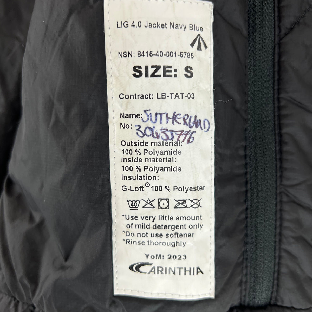 British Royal Navy Carinthia LIG 4.0 Thermal Jacket - Small