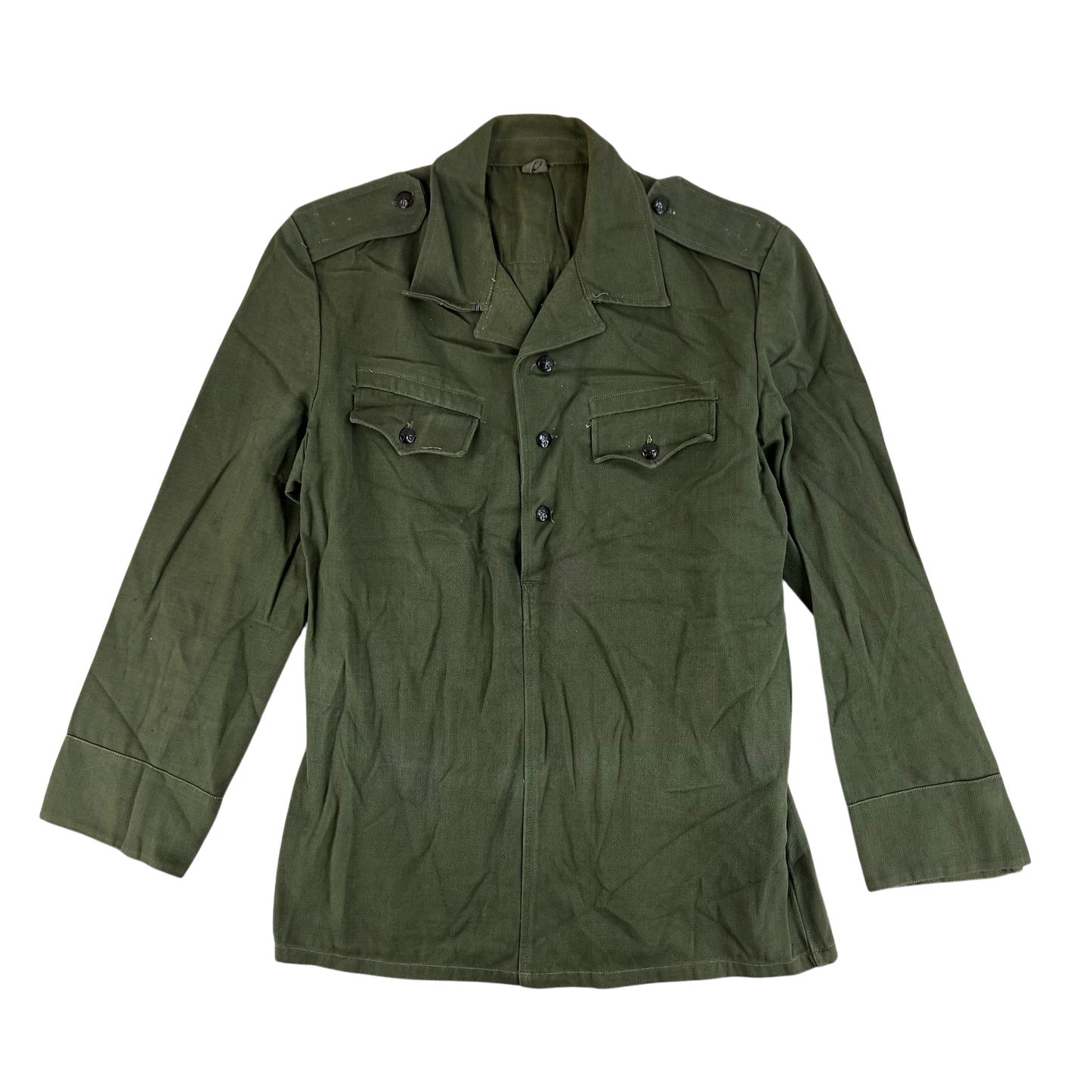 Bulgarian People's Army Olive Green Cossack Shirt - Medium