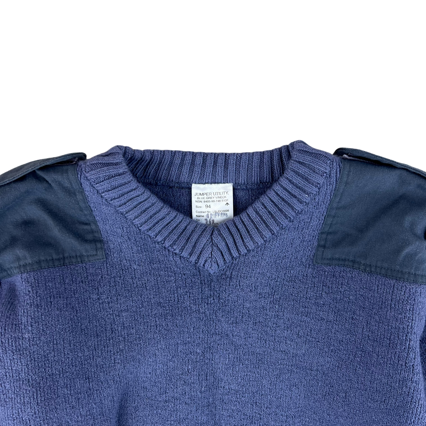 British RAF Wool V Neck Pullover Jersey Jumper - Small