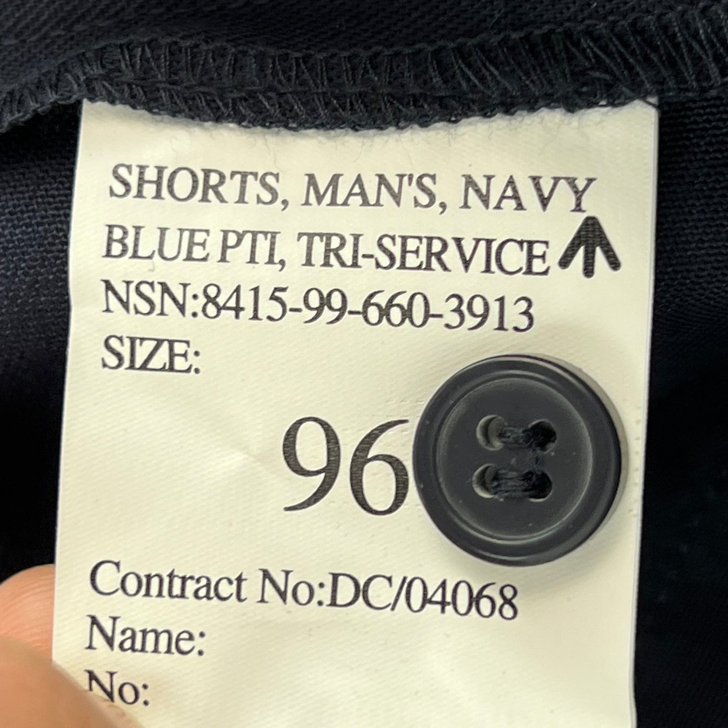 British Army / Tri-Services Navy Blue PTI Shorts - W37
