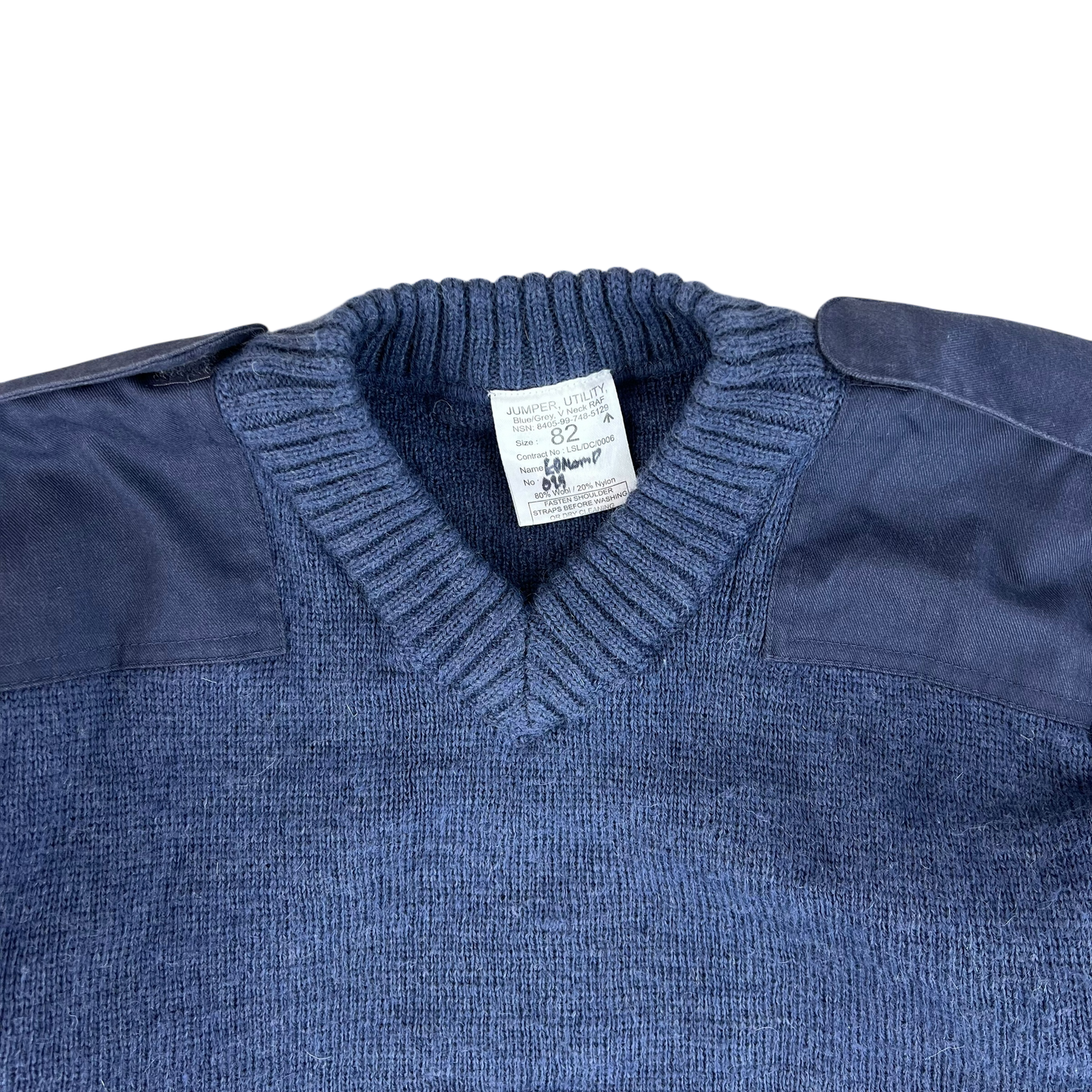 British RAF Wool V Neck Pullover Jersey Jumper - Small 82cm