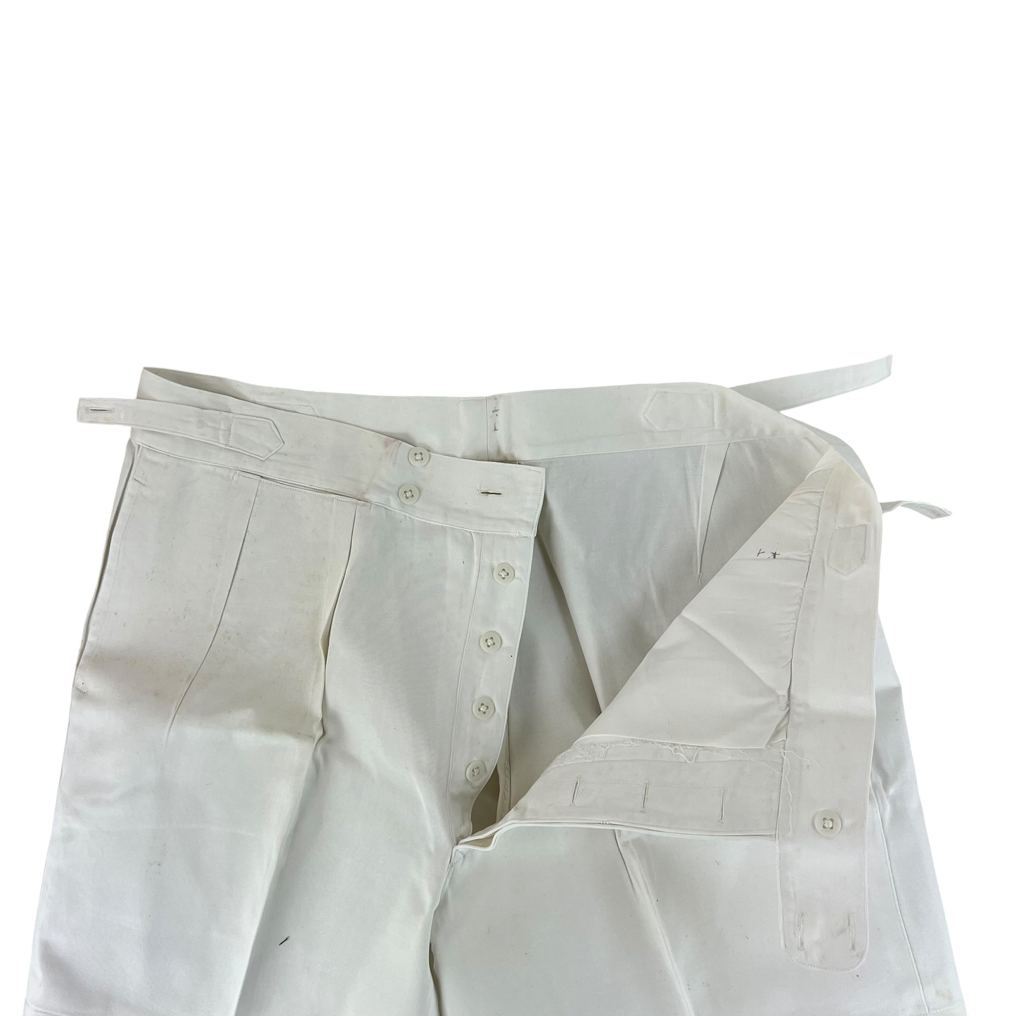 British Merchant Navy 50s Tropical White Shorts - W38