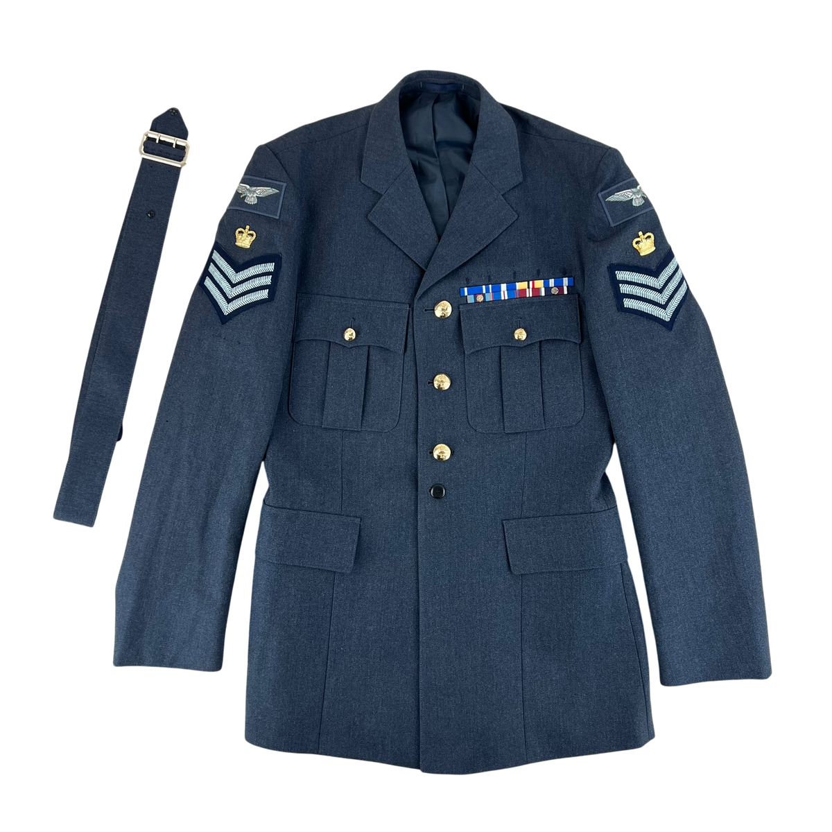 British Royal Air Force No. 1 Dress Jacket w/ Belt - Large 108L