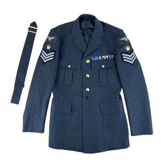 British Royal Air Force No. 1 Dress Jacket w/ Belt - Large 108L