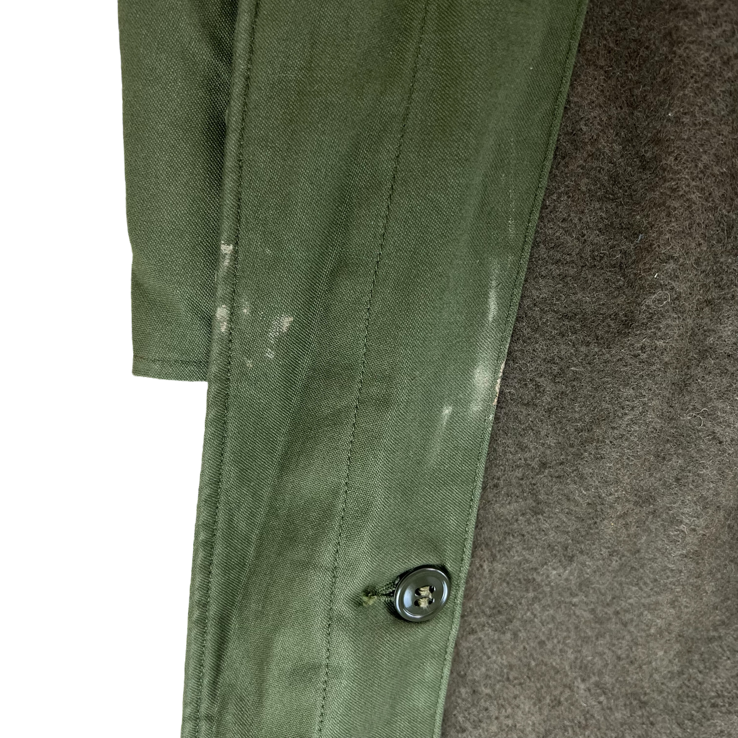 US Army Olive Green Overcoat w Winter Liner - Small