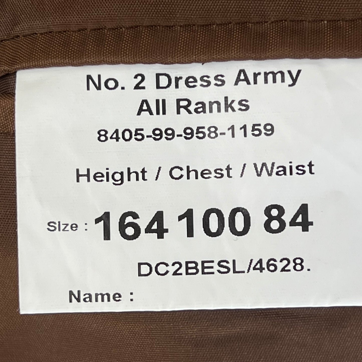 British Army No.2 FAD Dress Jacket w/ Belt - RLC - Medium 164/100