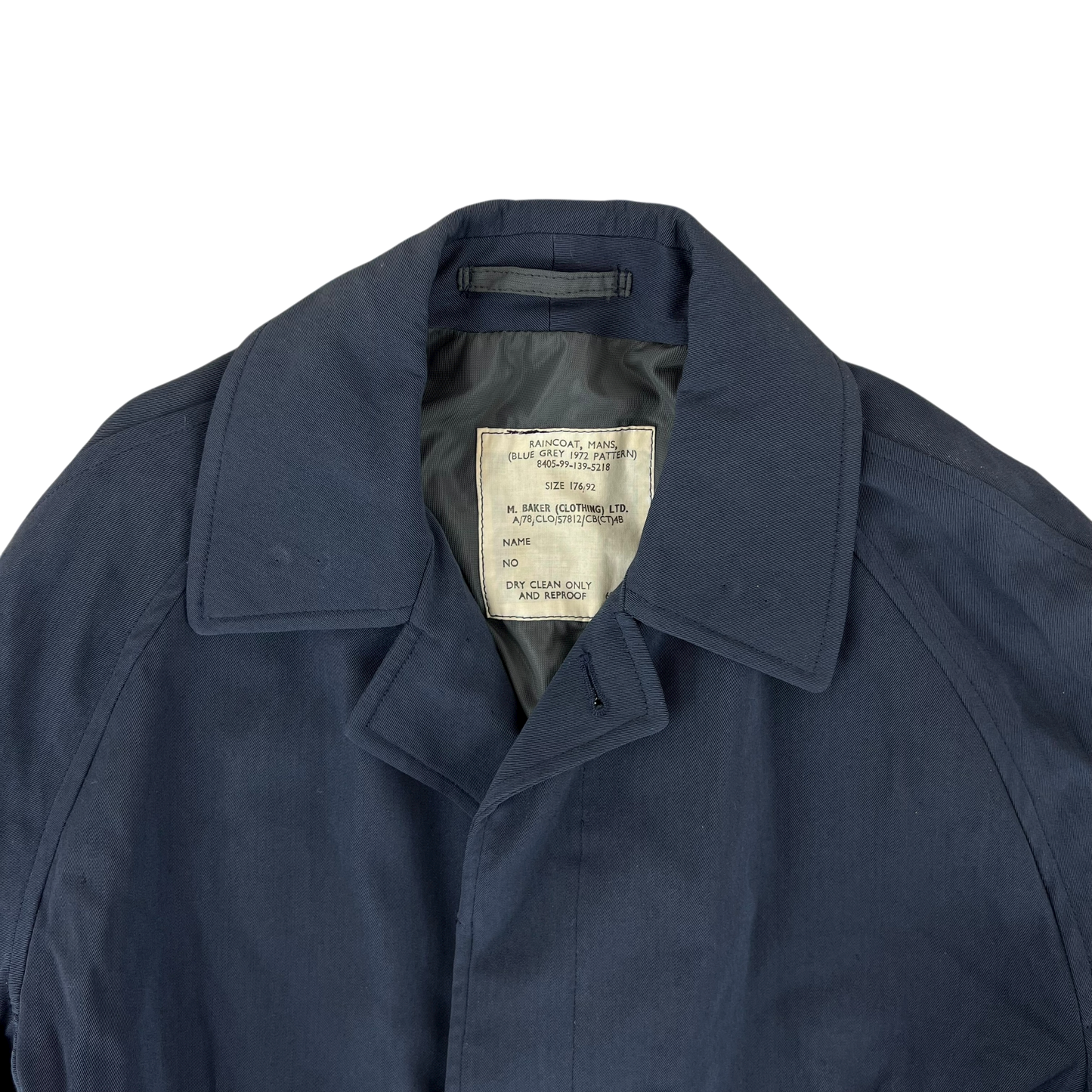 British RAF 72 Pattern Raincoat Trench Coat - Medium 176/92