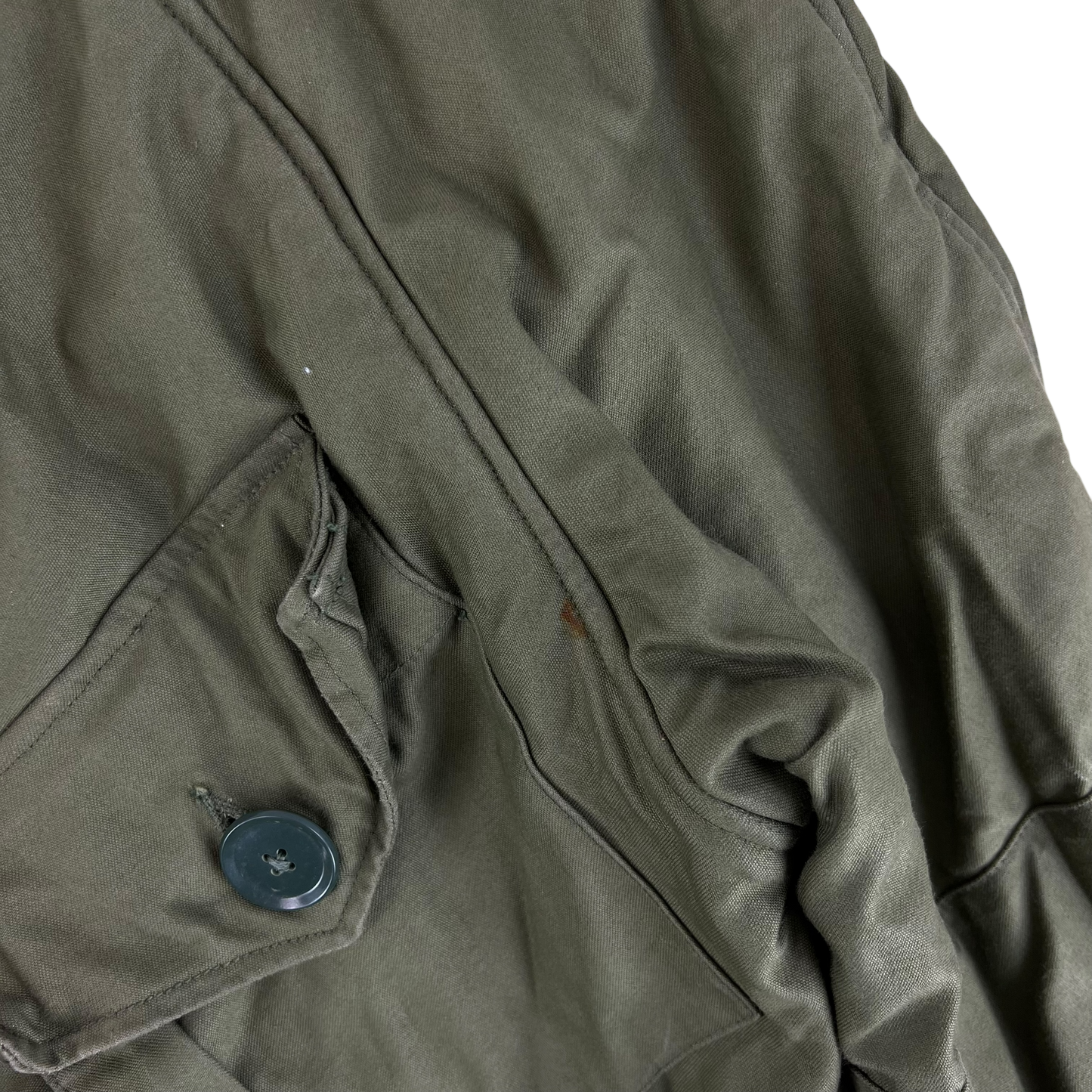 British Army 60s Olive Green Middle Parka - Large SIZE 2