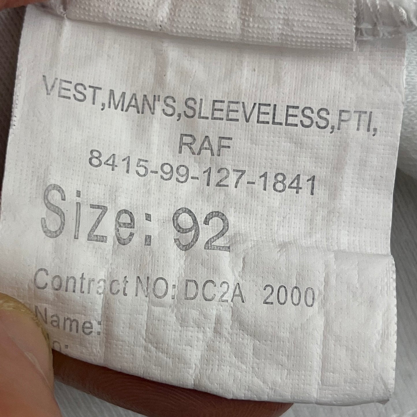 British RAF PTI Vest - Medium 92cm