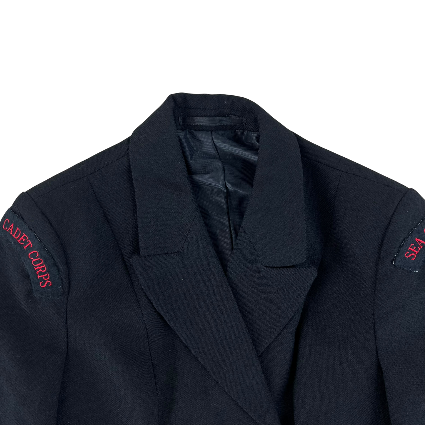 British Royal Navy Women's WRNS Diagonal Serge Black Blazer - X Small SIZE 1