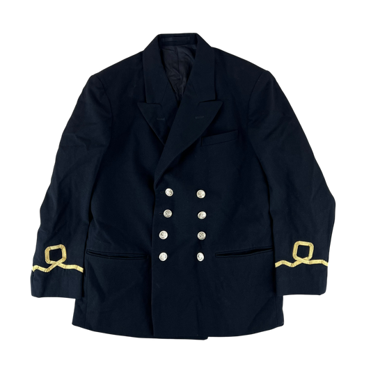 British Merchant Navy Black Dress Blazer Jacket - Large