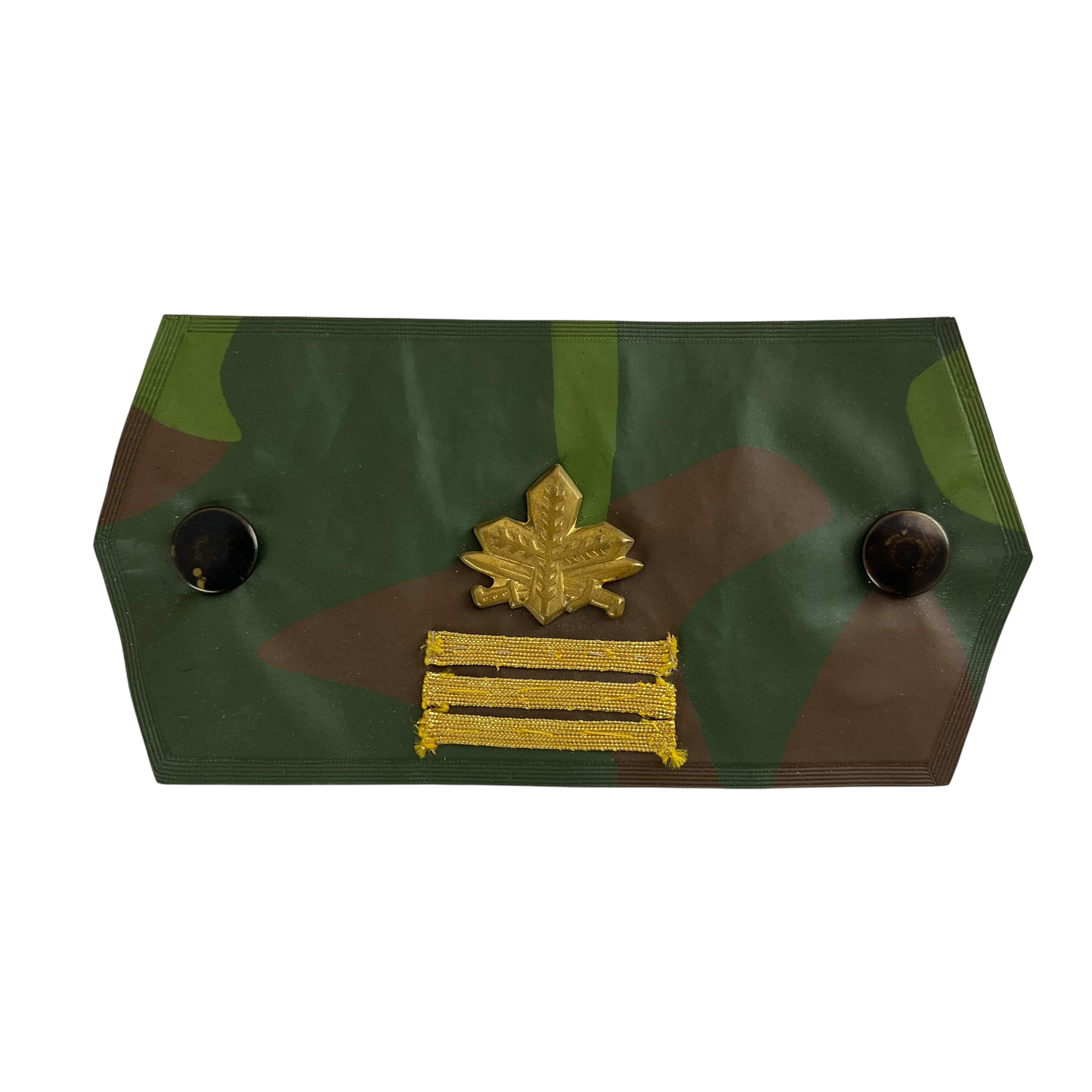 Finnish Army M91 Camo Captain Rank Single Cuff Tab w/ Badge