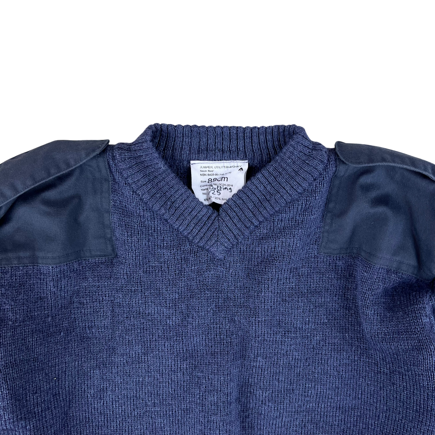 British RAF Wool V Neck Pullover Jersey Jumper - Small 88cm