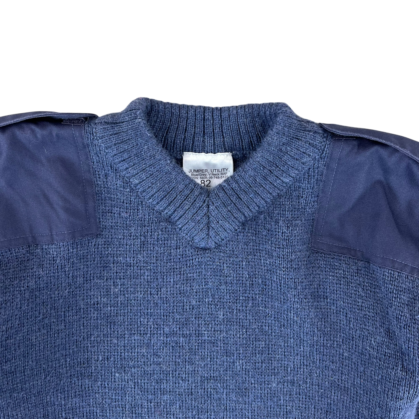 British RAF Wool V Neck Pullover Jersey Jumper - Small 82cm