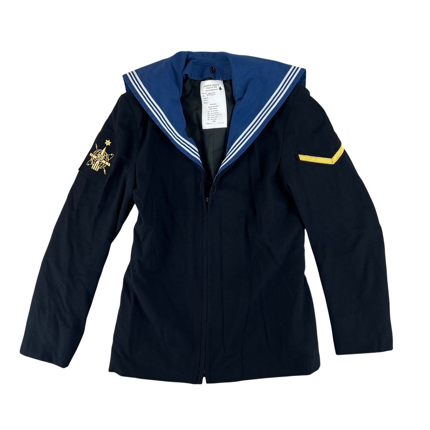 British Royal Navy Class II Jumper Sailor's Top - Medium 100L