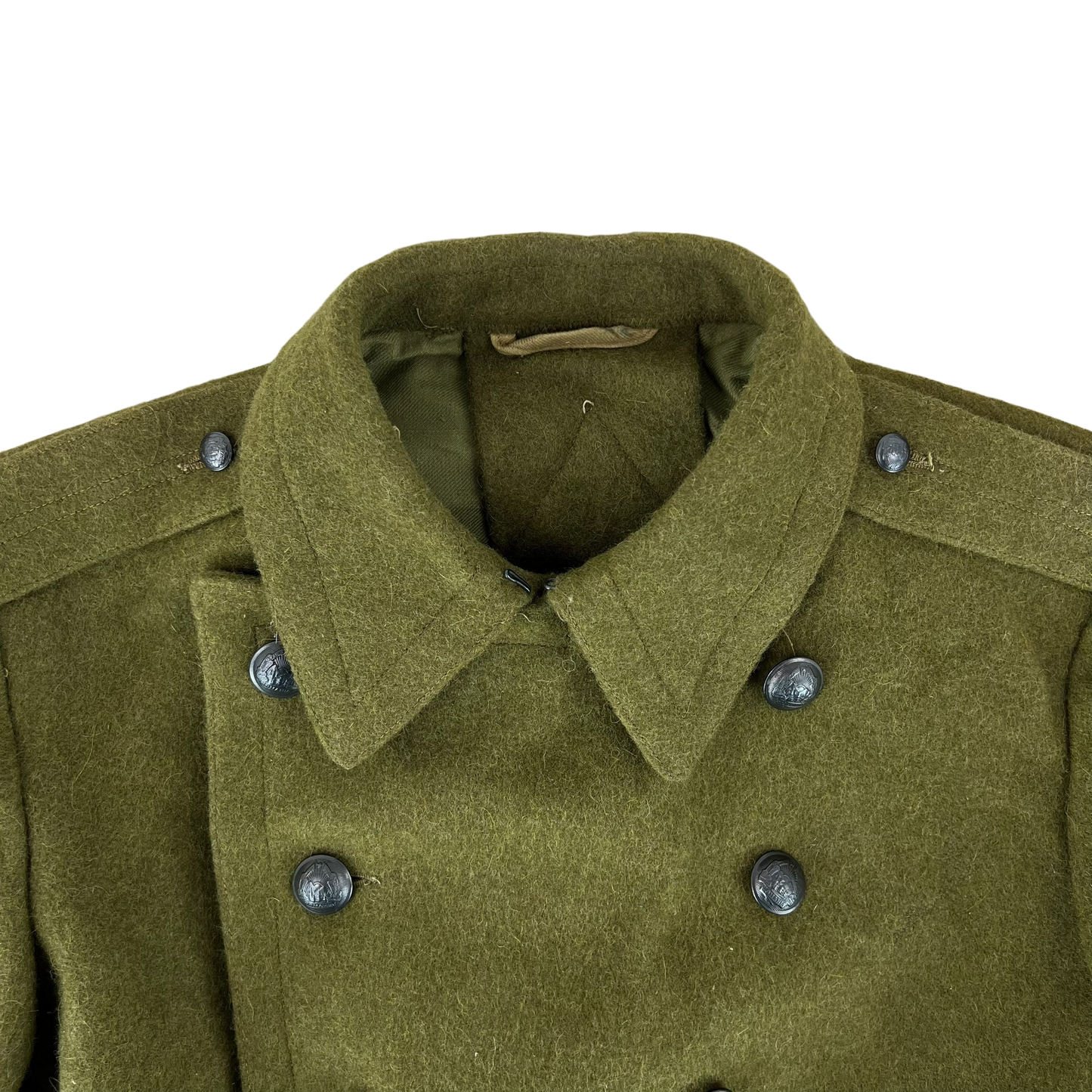 Romanian People's Army Khaki Wool Greatcoat - Medium