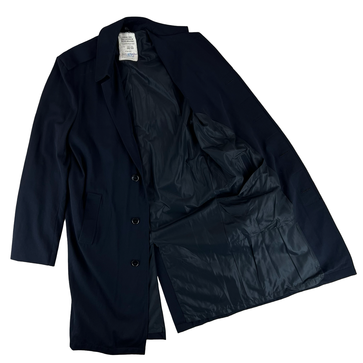 British Royal Navy Officer's Raincoat Mac Coat - Medium 188/100