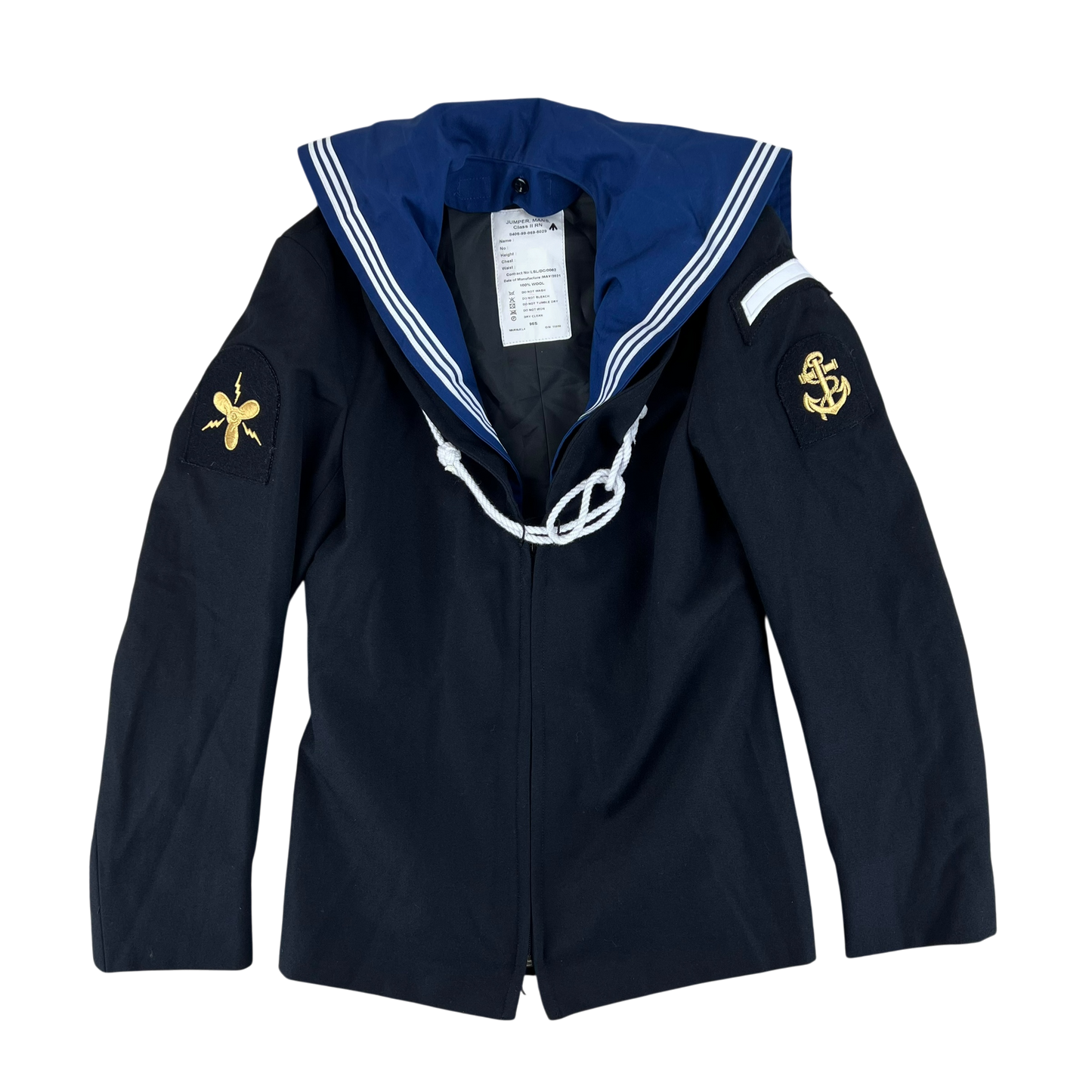 British Royal Navy Class II Jumper Sailor's Top - Medium 96S