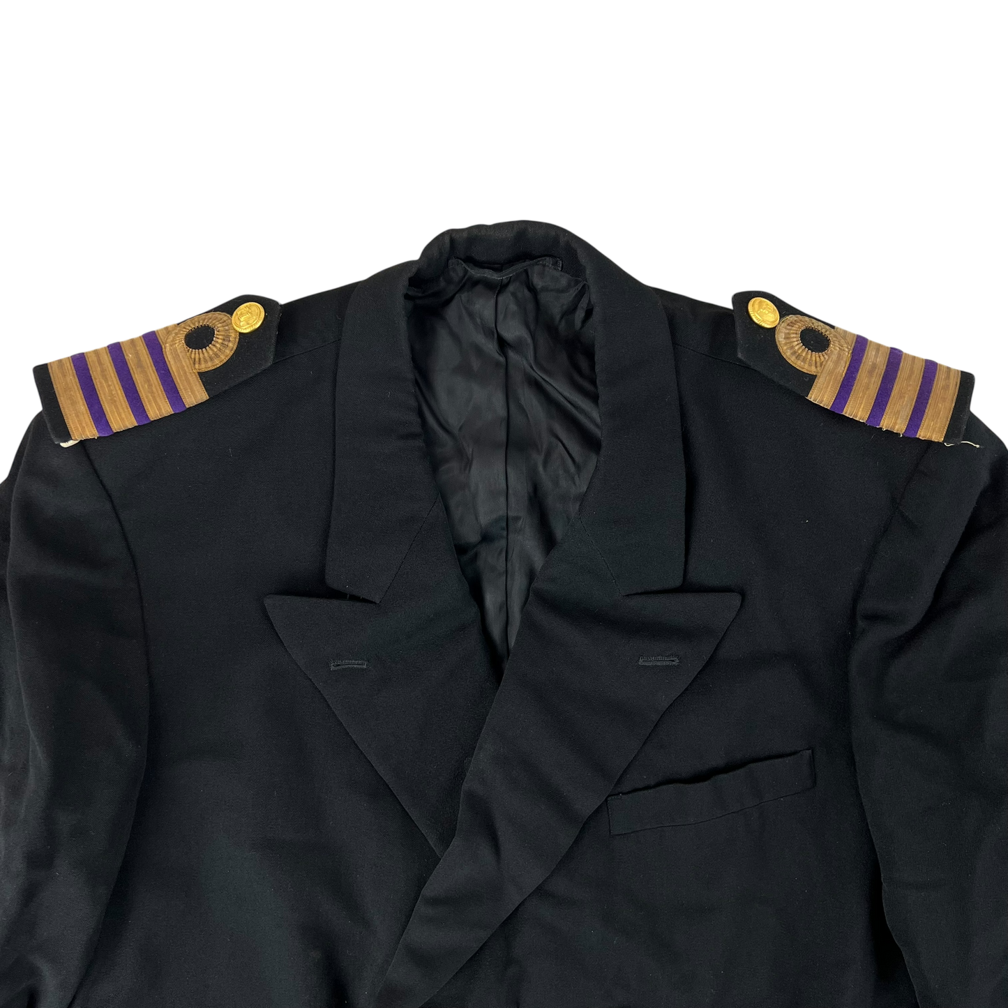 British Merchant Navy 60s Black Dress Uniform Set - Large