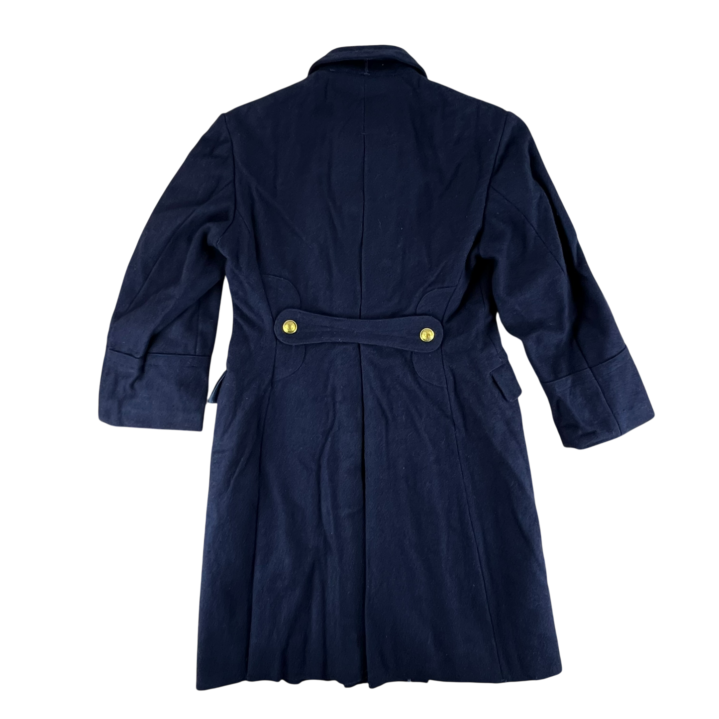 Romanian People's Navy 80s Blue Wool Greatcoat - Medium