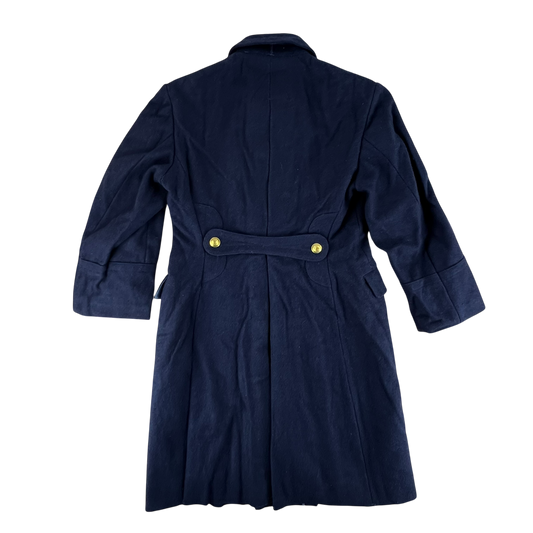 Romanian People's Navy 80s Blue Wool Greatcoat - Medium