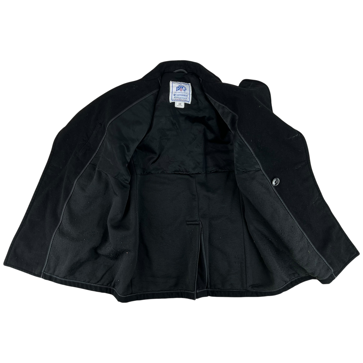 US Navy Black Wool Peacoat - Large 44R