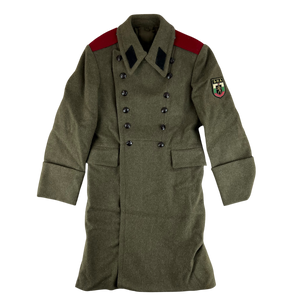 Bulgarian People's Army 70s Khaki Wool Greatcoat - Small