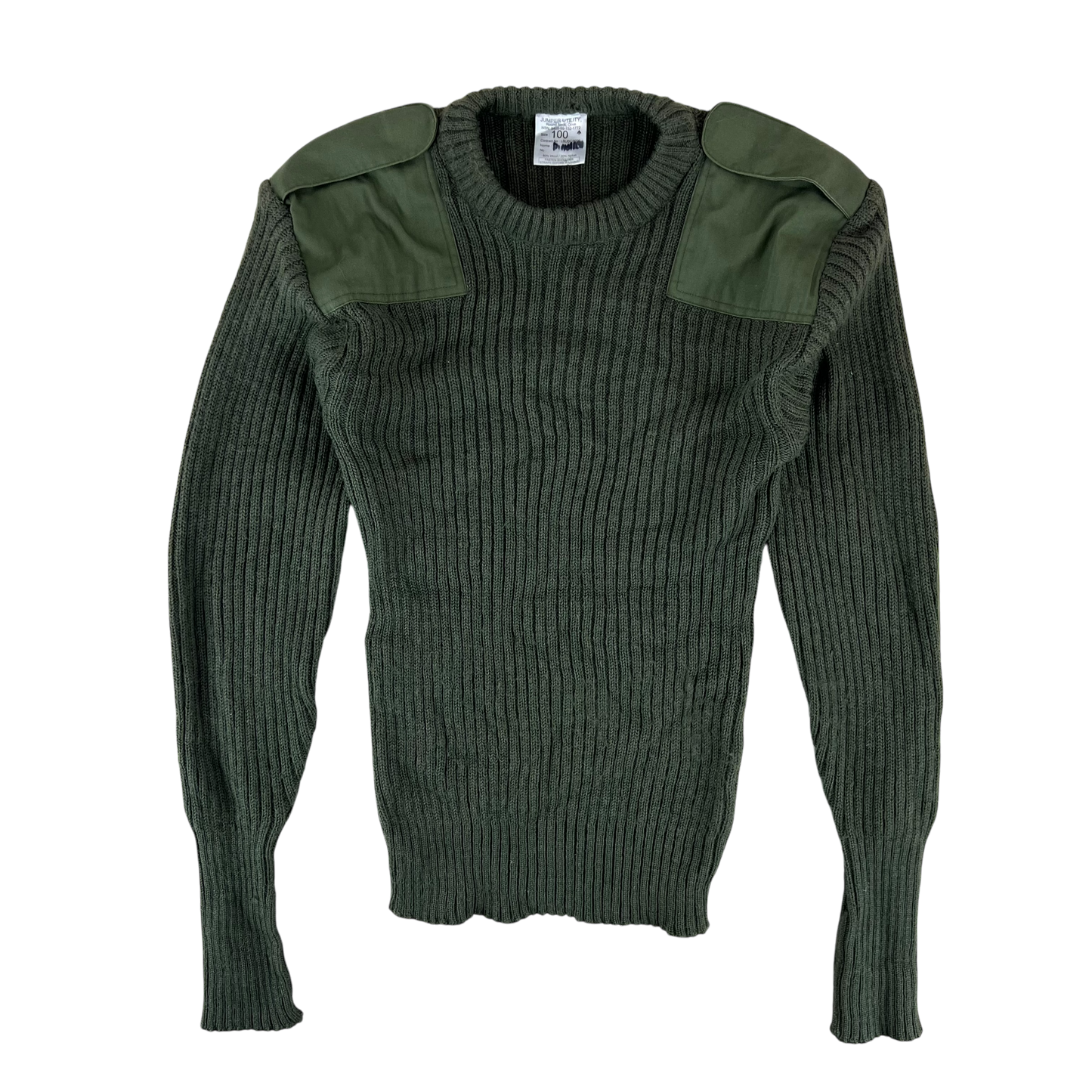 British Army Olive Green Pullover Jumper - Medium
