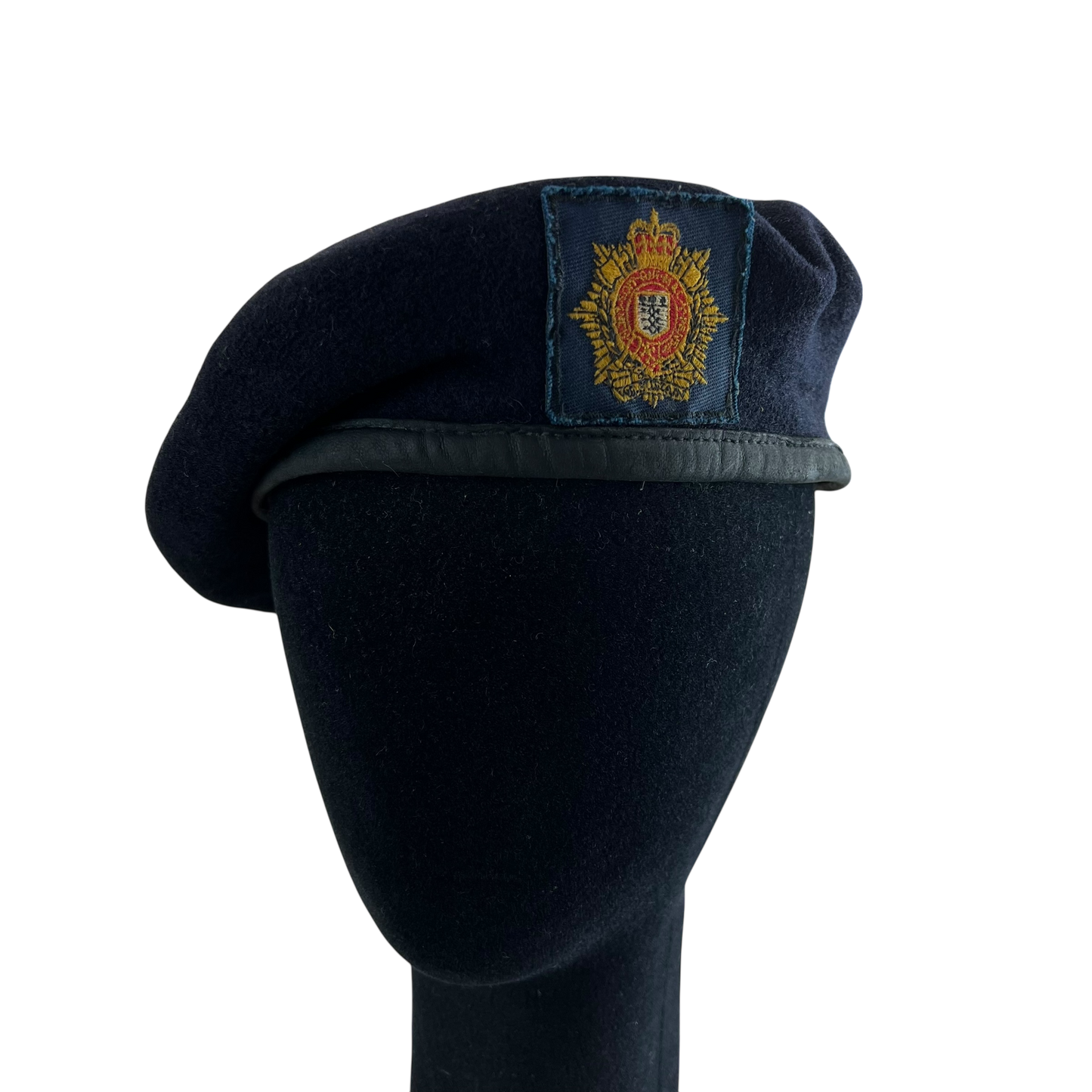 British Army Beret w/ Patch Navy Wool - Royal Logistics Corps - X Small 54cm