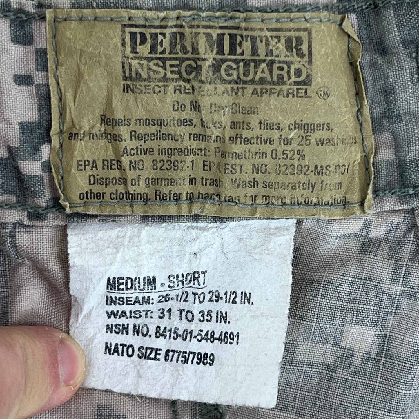 US Army UCP Pixel Camo Flame Resistant BDU Ripstop Combat Trousers - W33 L30