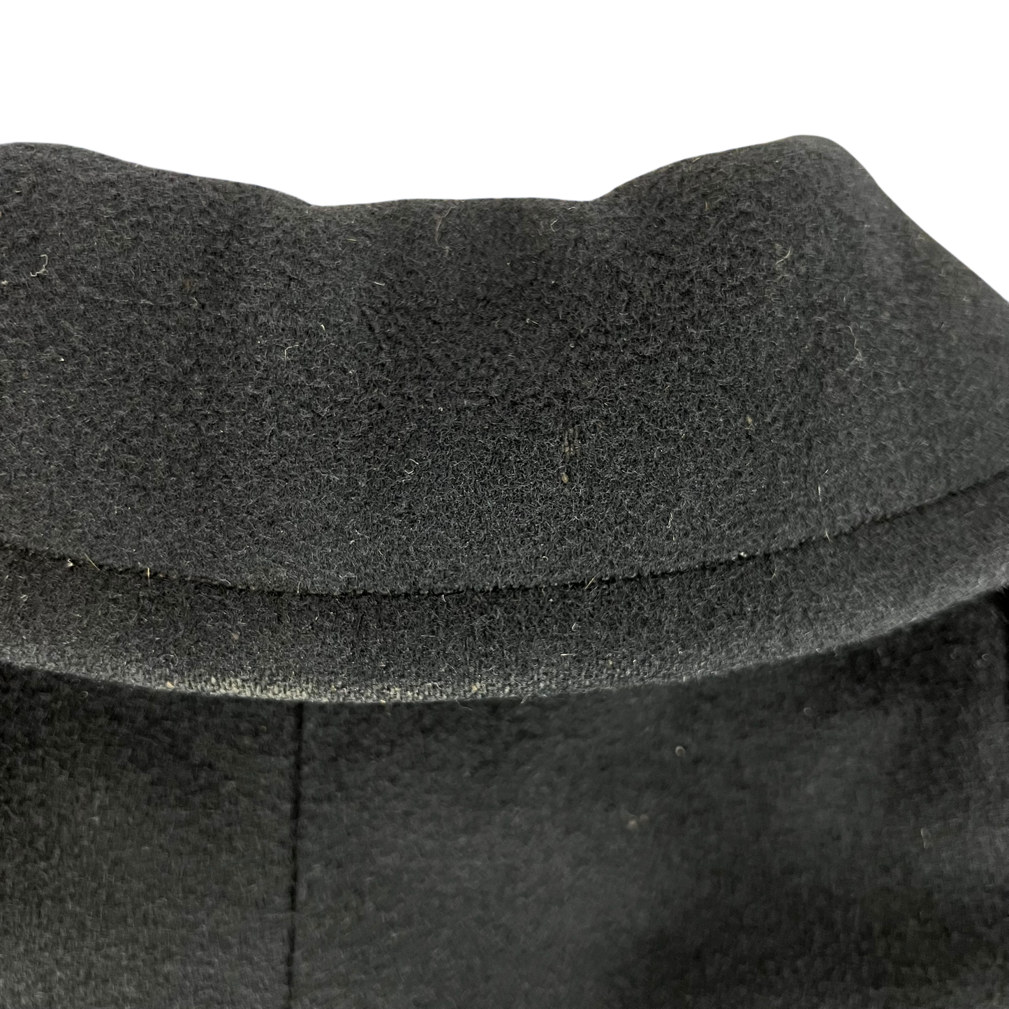 British Royal Navy WW2 40s Black Wool Greatcoat - Medium