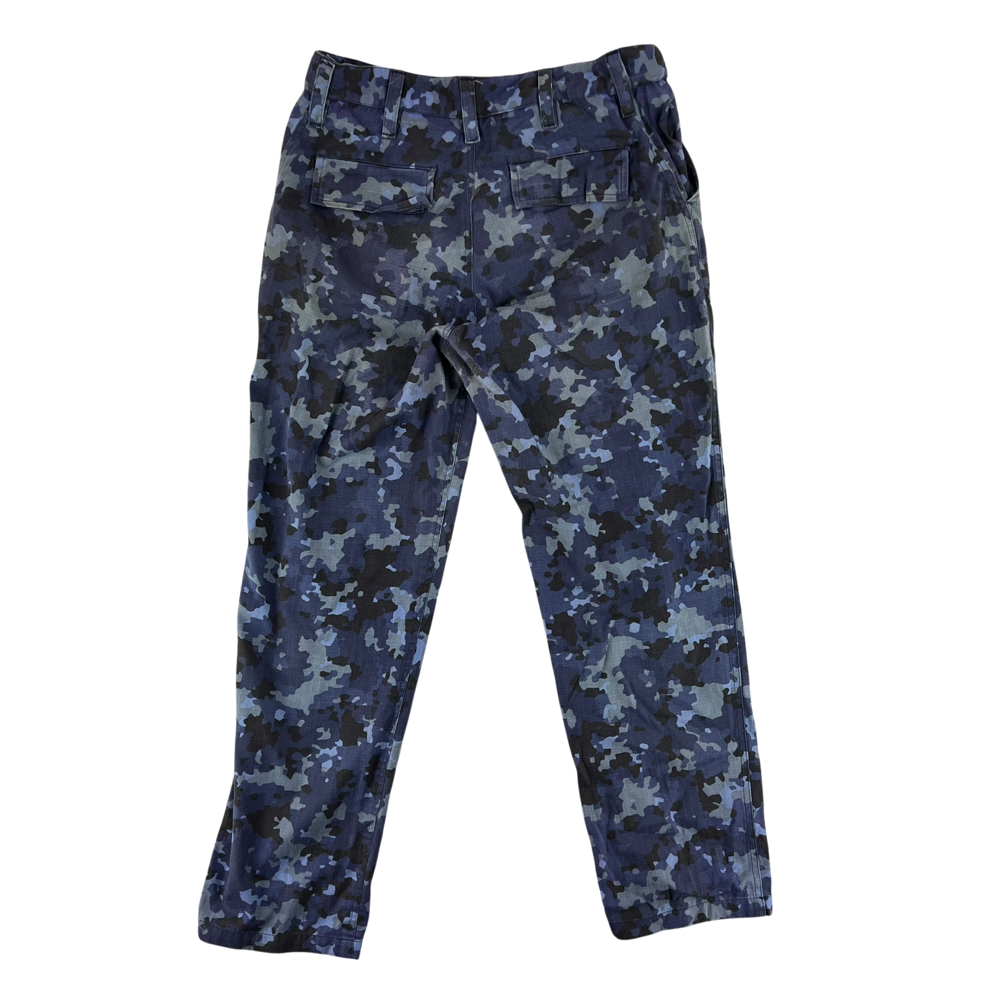 Romanian Navy M2017 Blue Camouflage Ripstop Trousers - W34 L31