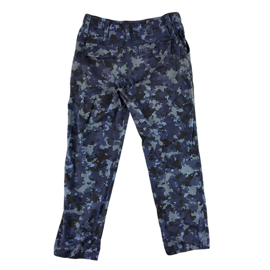 Romanian Navy M2017 Blue Camouflage Ripstop Trousers - W34 L31