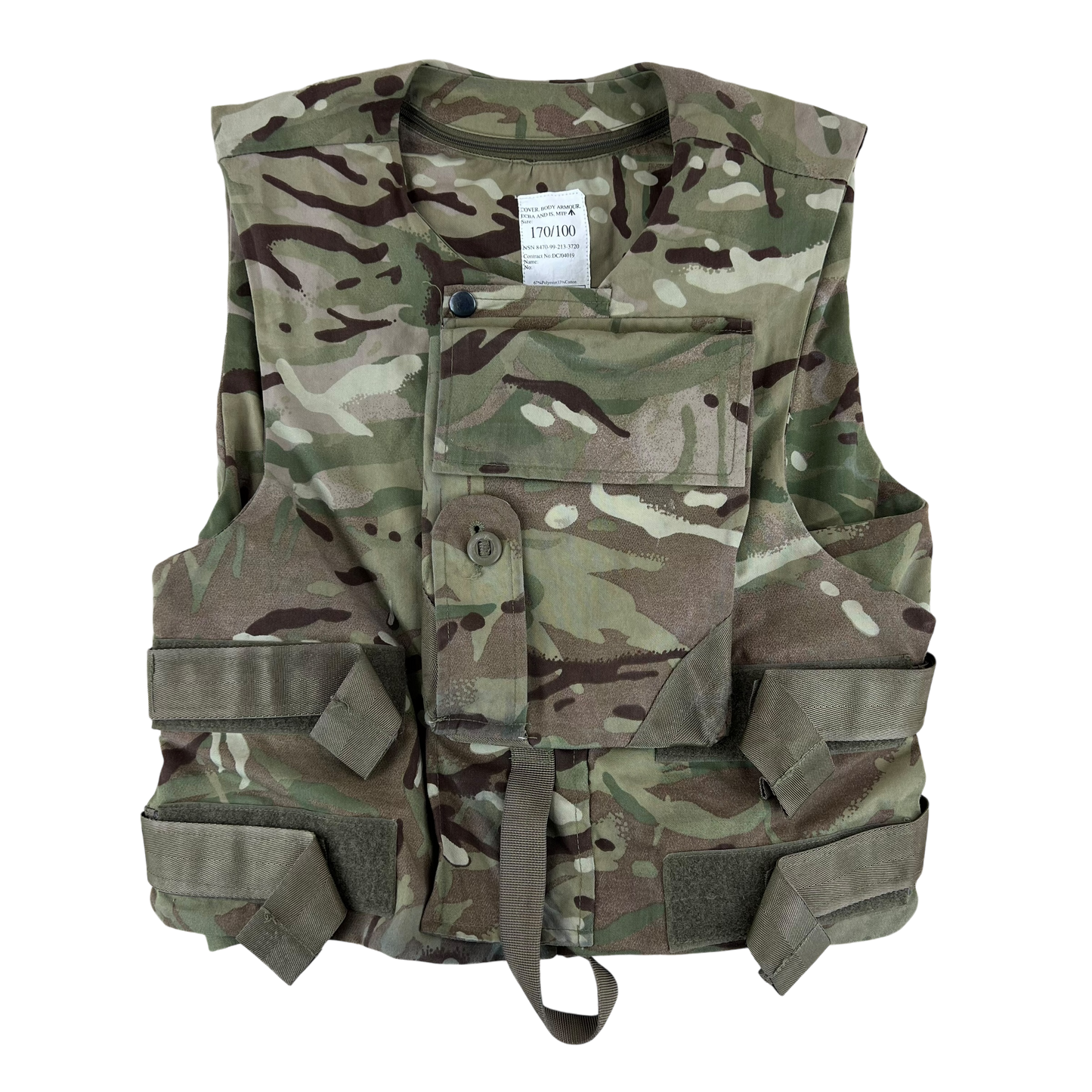 British Army MTP Camouflage Body Armour Cover Vest - 170/100