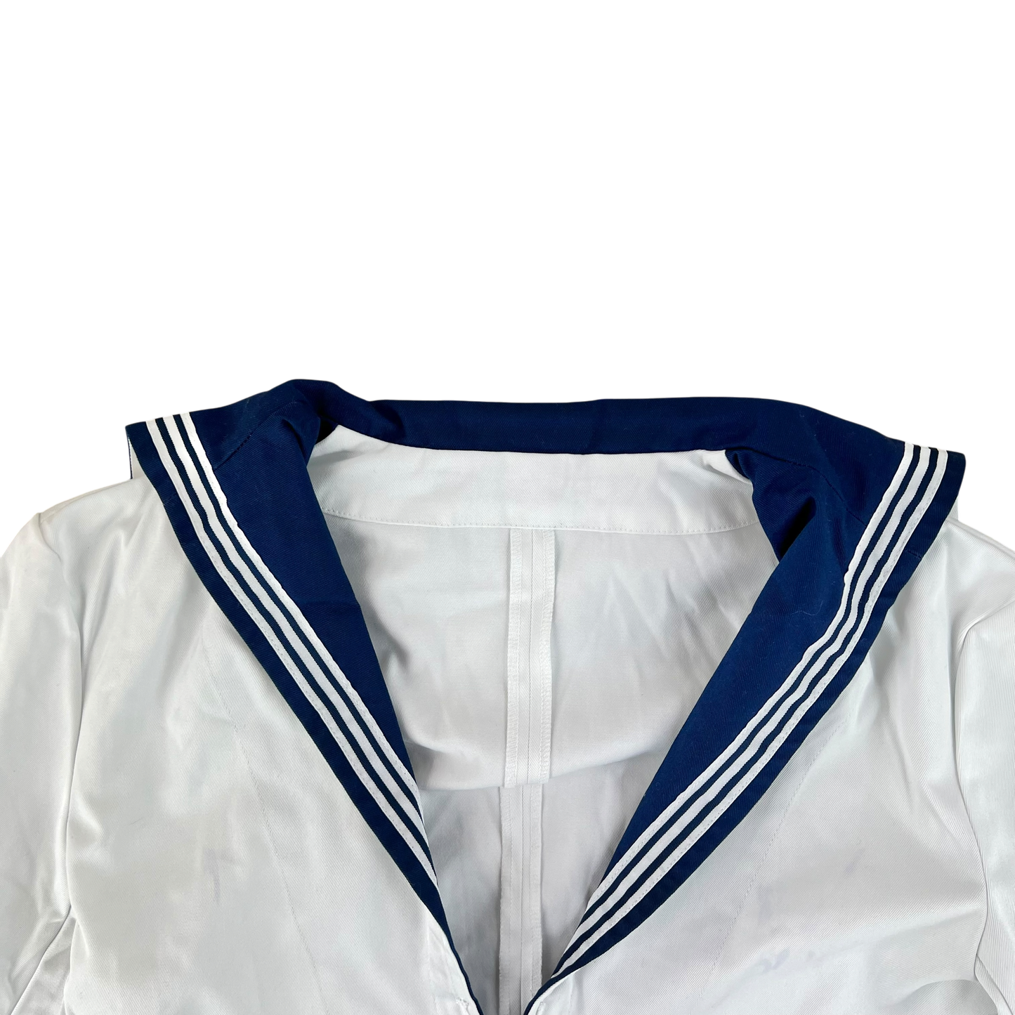 British Royal Navy Class II White Jumper Sailor's Top - Large