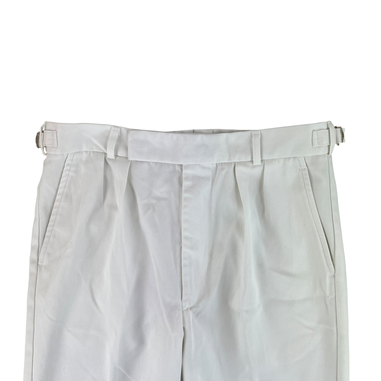 British Royal Navy Officer's White No. 1 AW Dress Trousers - W32 L28
