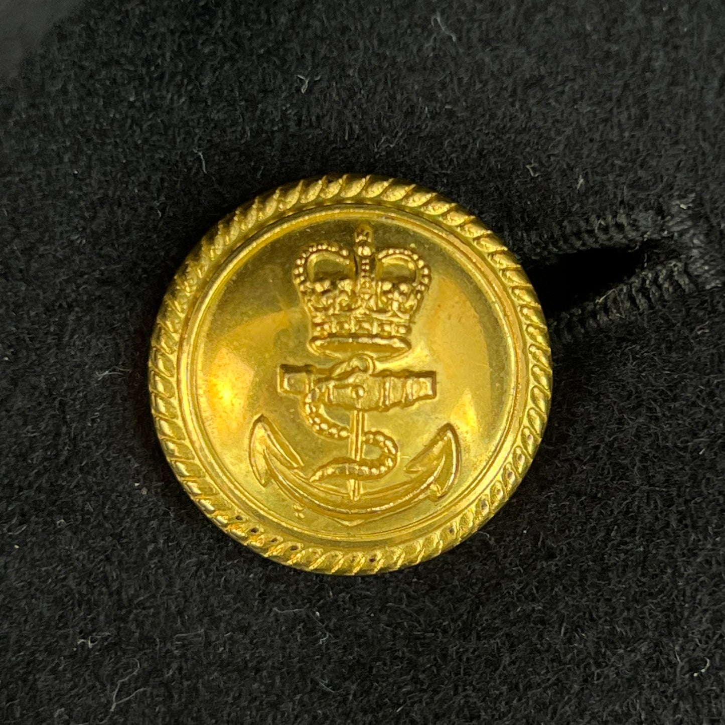 British Royal Navy 60s Black Wool Greatcoat - Small