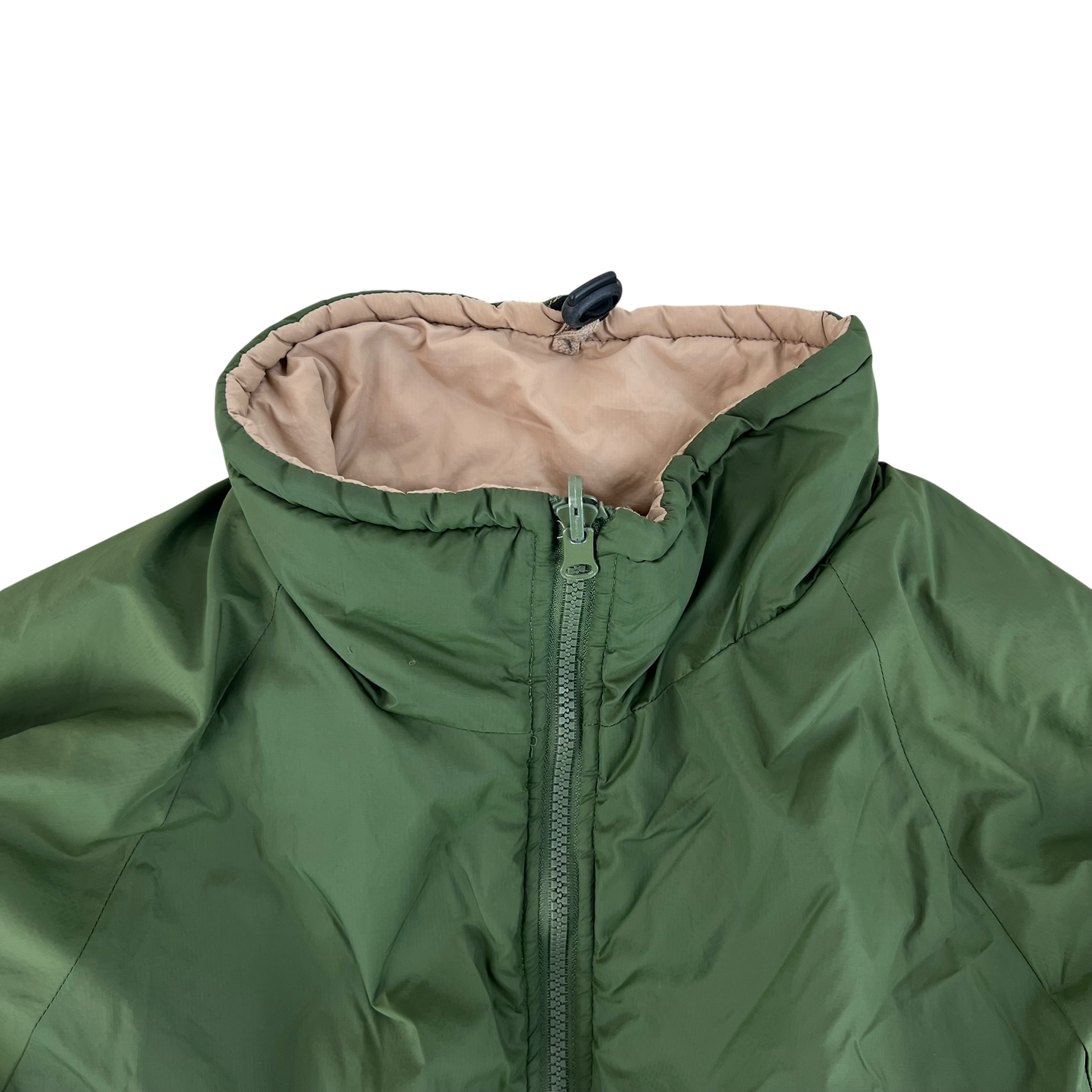 British Army Reversible Thermal Olive Green / Tan Quilted Jacket - Small