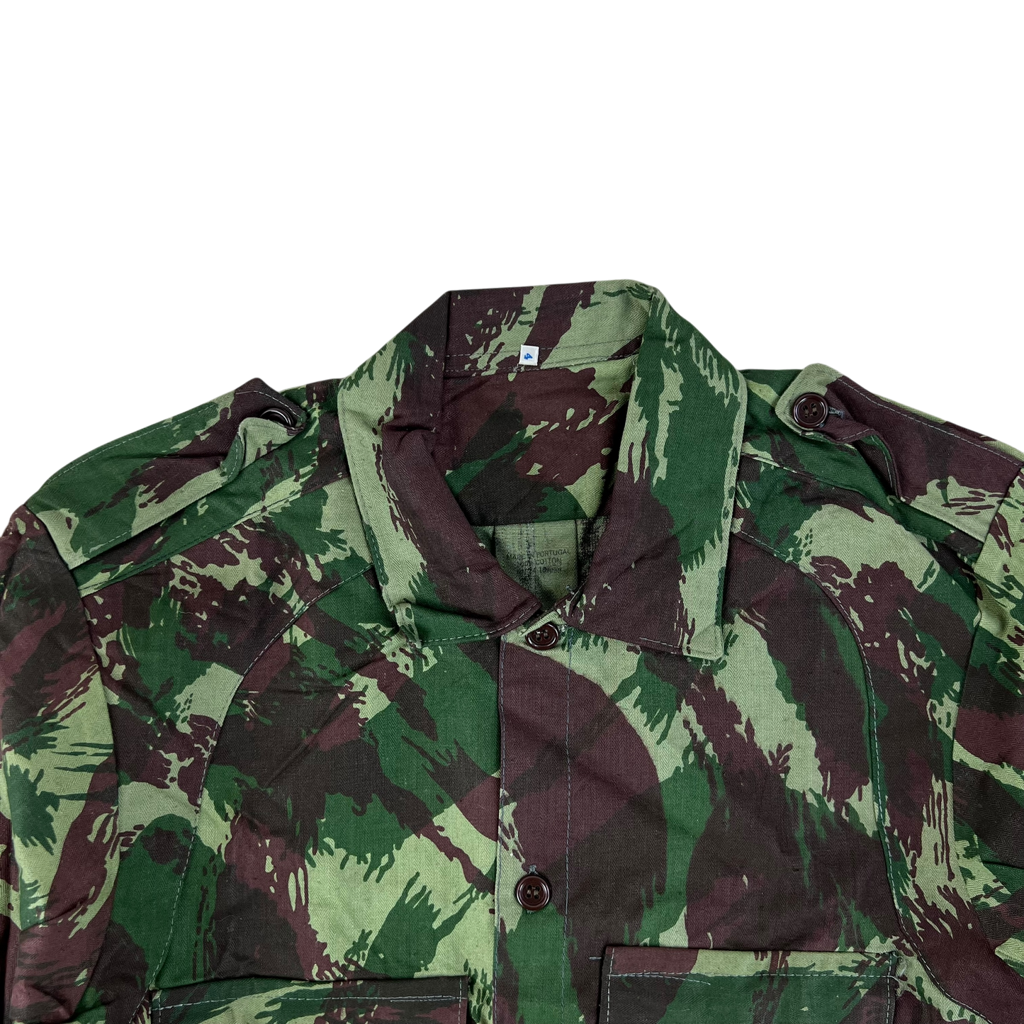 Portuguese Army M63 Lizard Camouflage Long Sleeve Shirt - Small