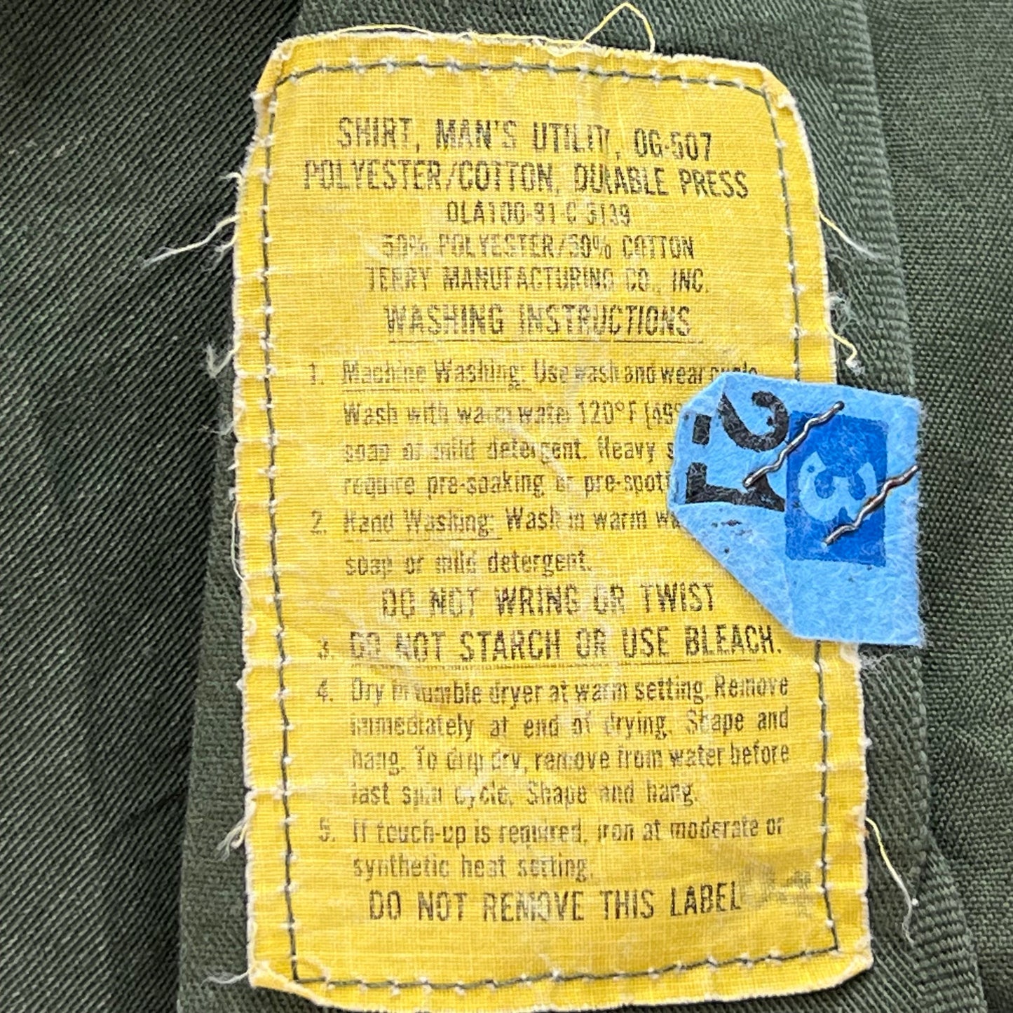 US Army Olive Green Long Sleeve Shirt - Small