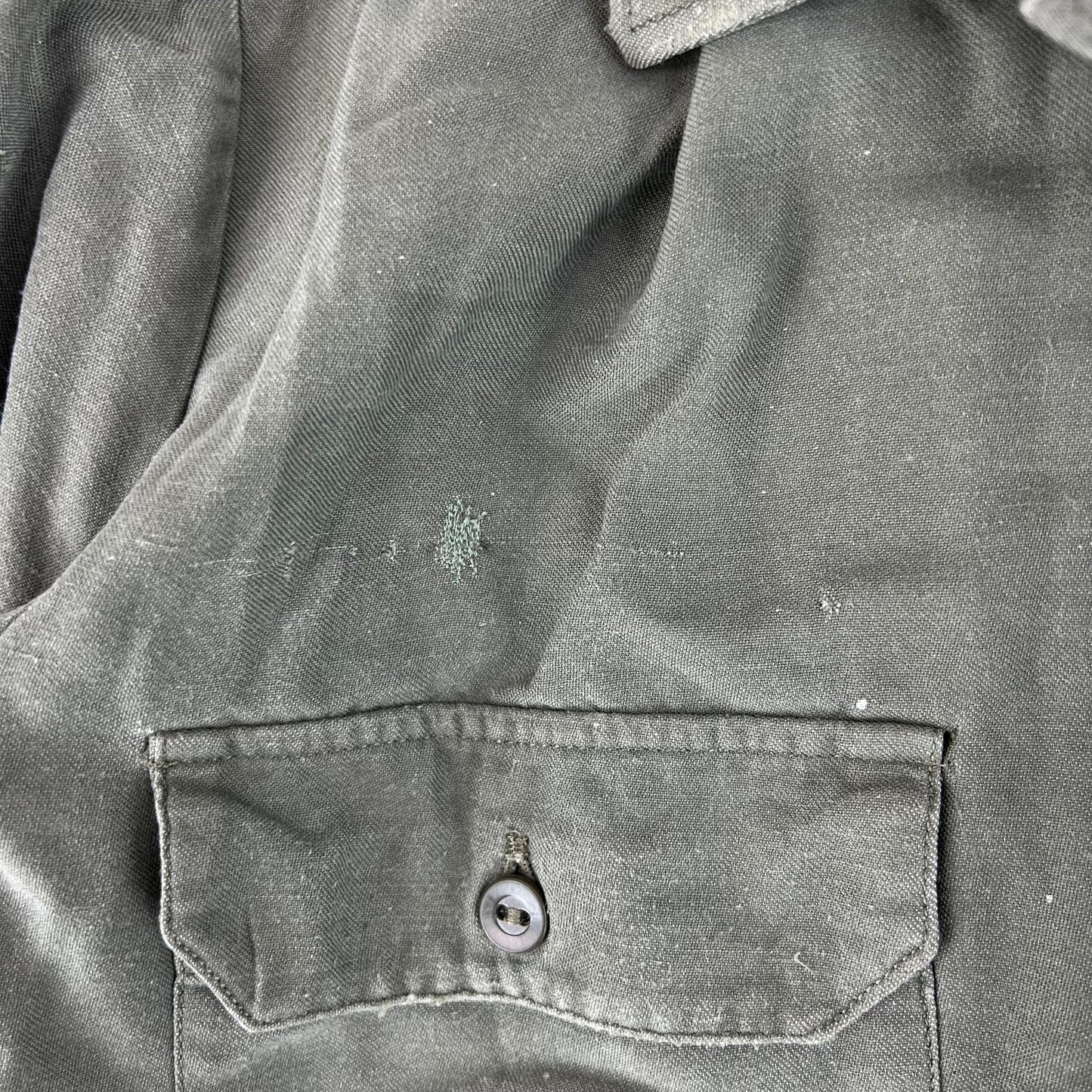 German Army Olive Green Long Sleeve Field Shirt - Large GrNr4