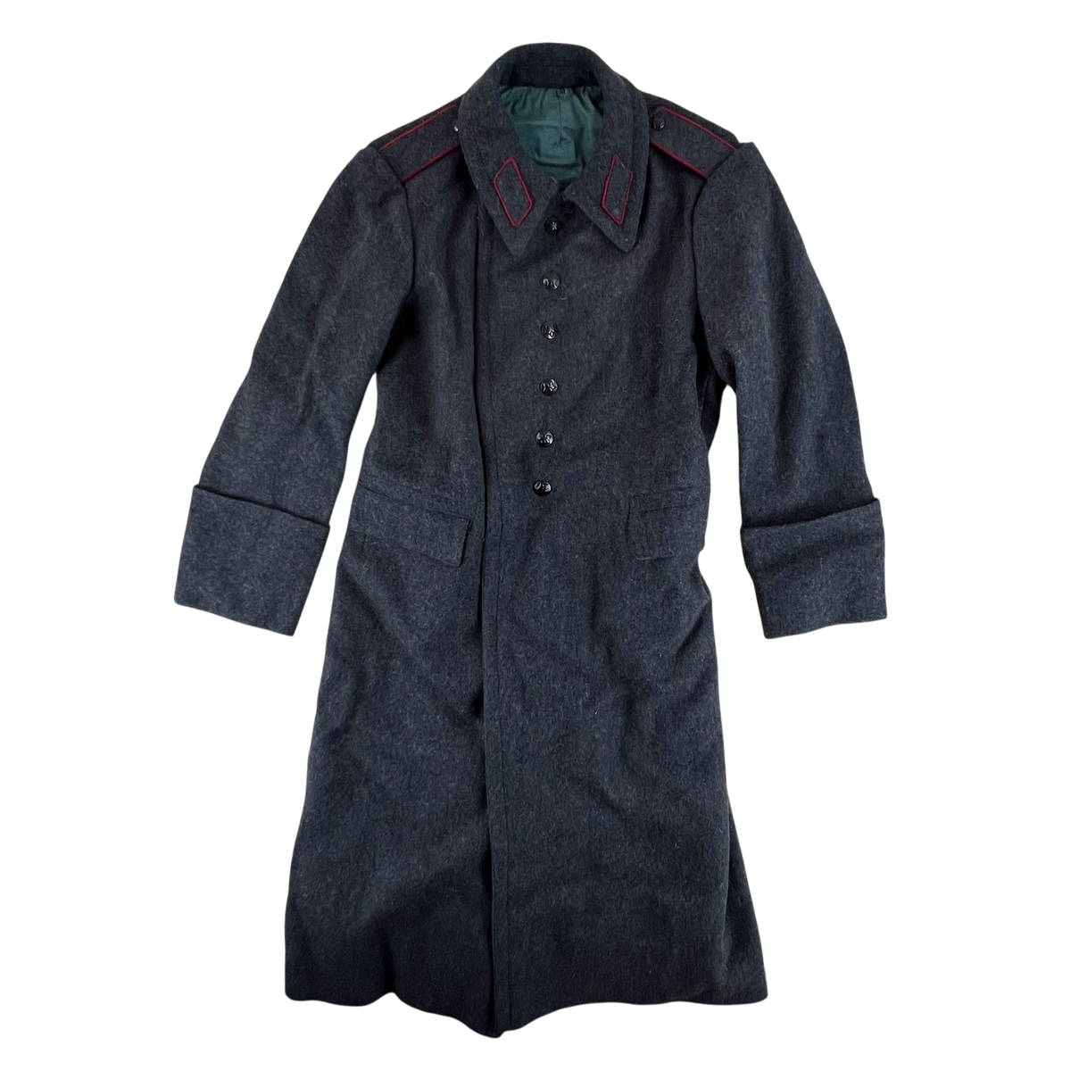 Bulgarian People's Army 80s Grey Wool Greatcoat - Large