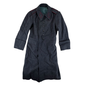 Bulgarian People's Army 80s Grey Wool Greatcoat - Large