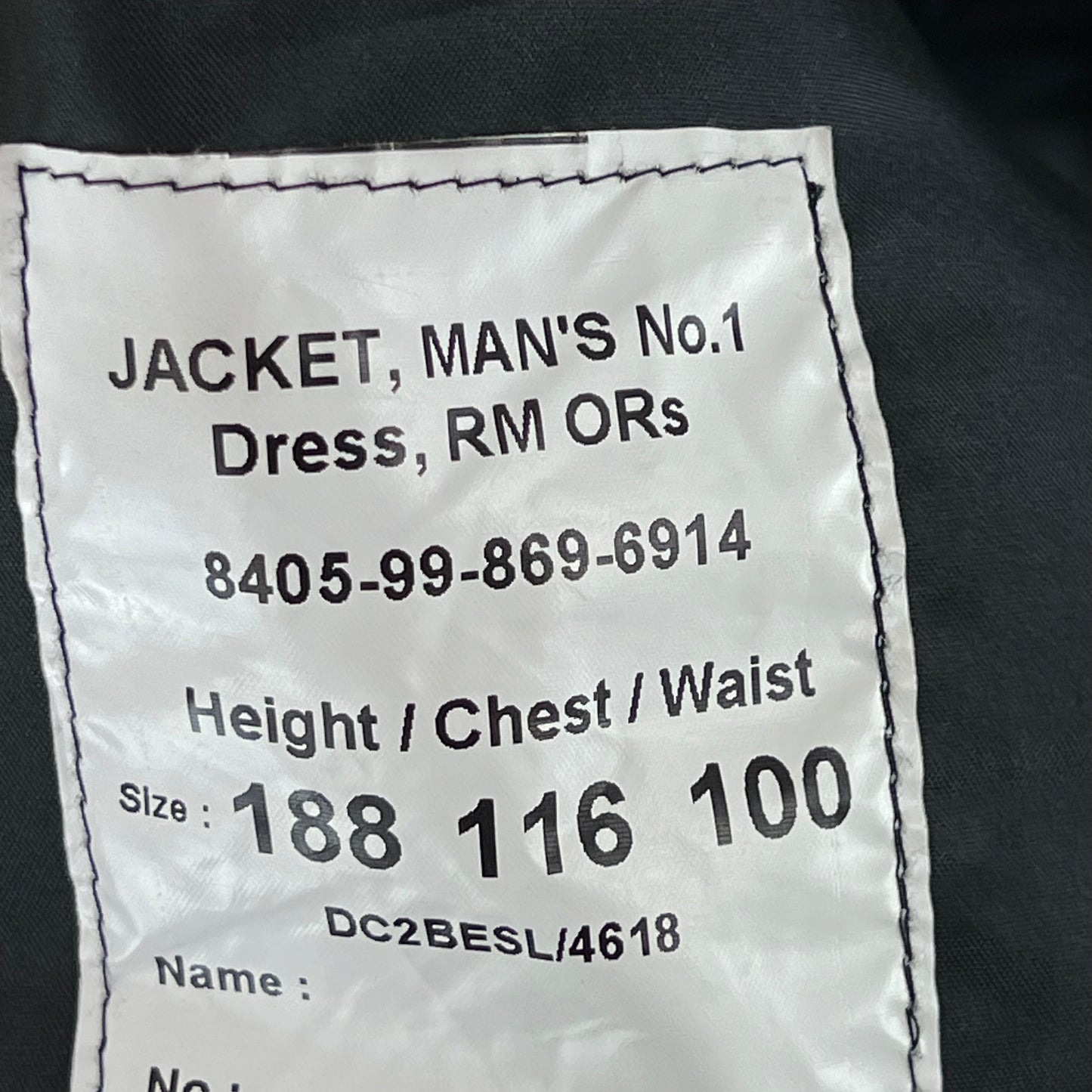British Royal Marines No. 1 Dress Jacket - Large 188/116